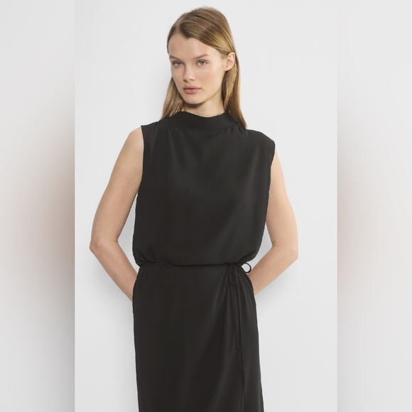 NWT Aritzia Wilfred Colette Dress M black - Picture 2 of 9